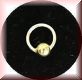 Piercing Ring *5mm* Kugel vergoldet- Silver925 -NP003