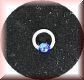 Piercing Ring *4mm* - Silver925 - Kugel Blau -NP102