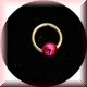 Piercing Ring *5mm* - Silver925 - Kugel Pink -NP012