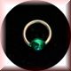 Piercing Ring *5mm* - Silver925 - Kugel Grün -NP013